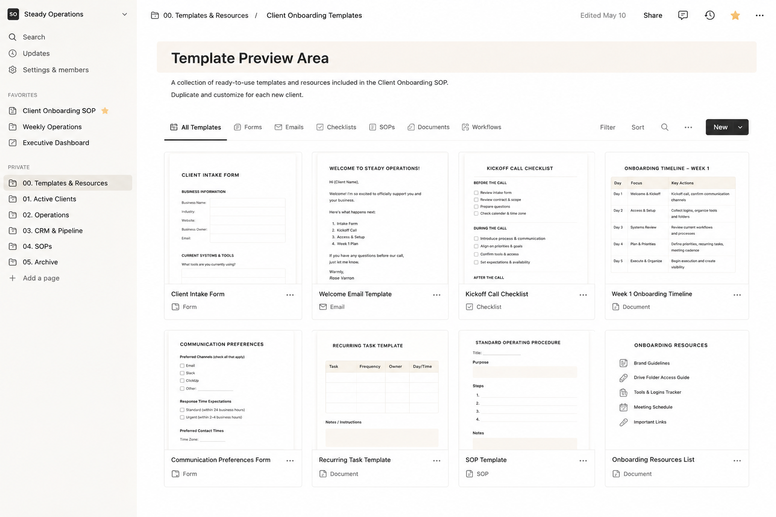 Template preview screenshot